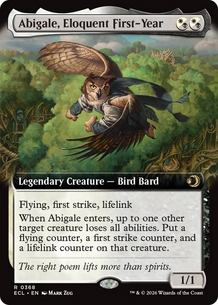 Abigale, Eloquent First-Year (Extended Art) [Lorwyn Eclipsed]