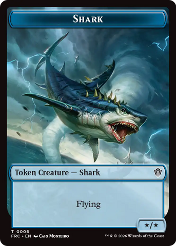 Soldier // Shark Double-Sided Token [Reality Fracture Commander Tokens]