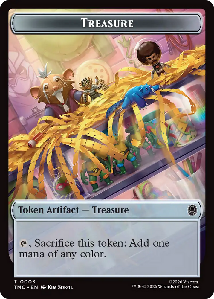 Treasure // Copy Double-Sided Token [Teenage Mutant Ninja Turtles Commander Tokens]