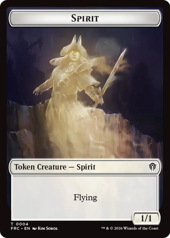 Goblin // Spirit Double-Sided Token [Reality Fracture Commander Tokens]