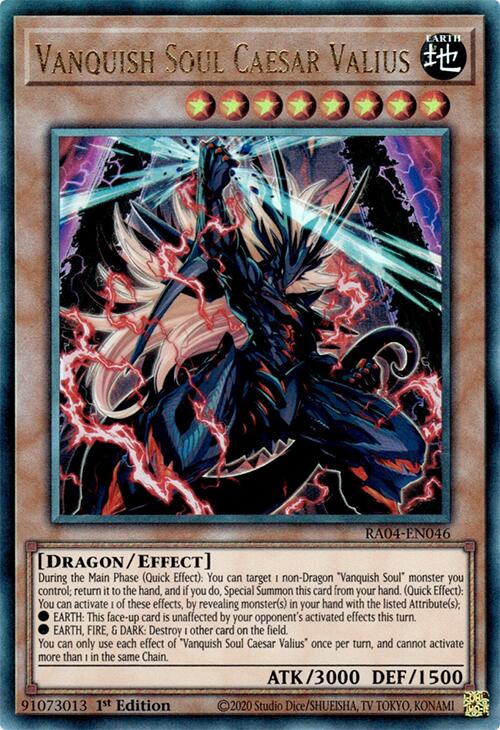 Vanquish Soul Caesar Valius [RA04-EN046] Prismatic Ultimate Rare