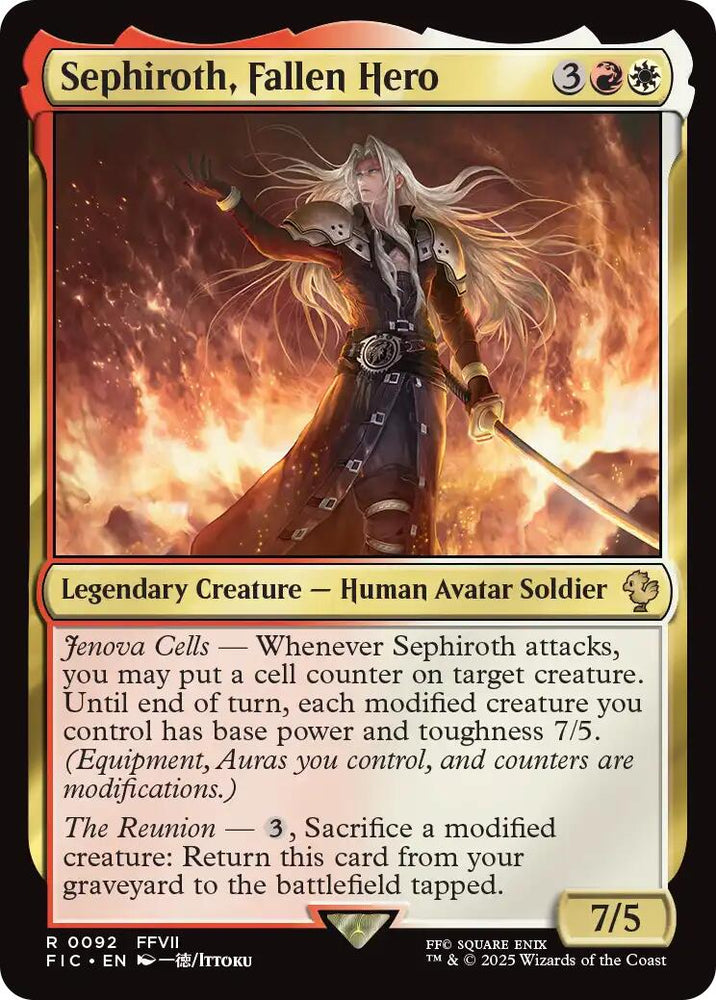 Sephiroth, Fallen Hero (Surge Foil) [FINAL FANTASY Commander]