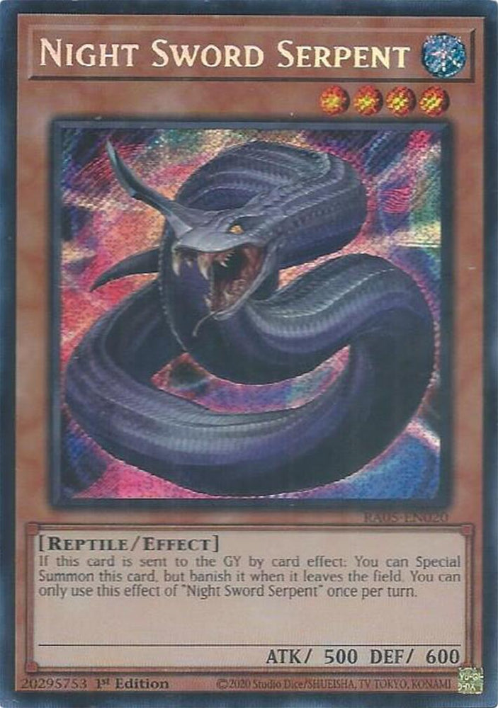 Night Sword Serpent (Secret Rare) [RA05-EN020] Secret Rare