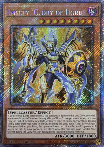 Imsety, Glory of Horus (Platinum Secret Rare) [RA05-EN027] Platinum Secret Rare