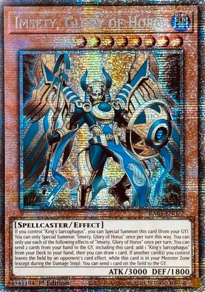 Imsety, Glory of Horus (Starlight Rare) [RA05-EN027] Starlight Rare