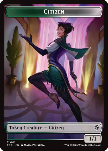 Citizen // Phyrexian Mite Double-Sided Token [Reality Fracture Commander Tokens]
