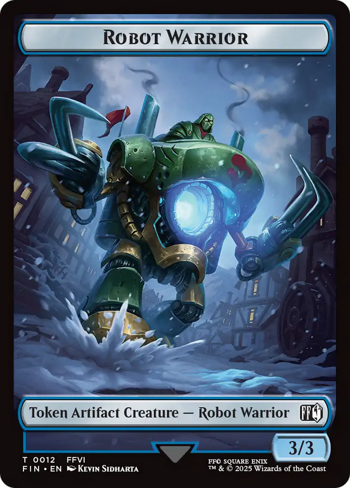 Hero (0008) // Robot Warrior (0012) Double-Sided Token [FINAL FANTASY Tokens]