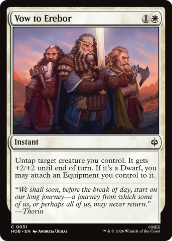 Vow to Erebor [The Hobbit]