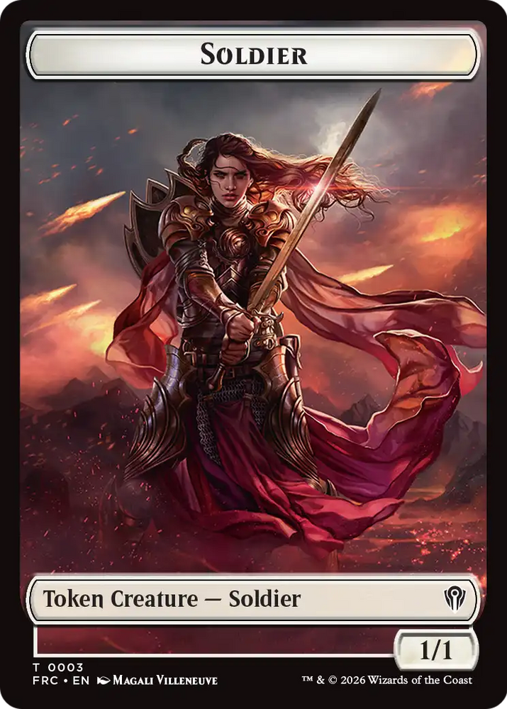 Soldier // Shark Double-Sided Token [Reality Fracture Commander Tokens]