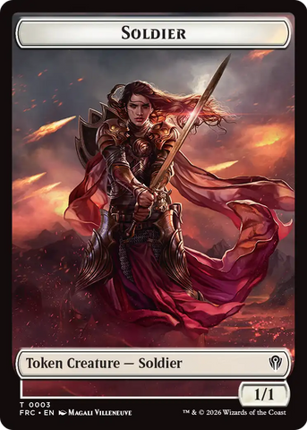 Soldier // Shark Double-Sided Token [Reality Fracture Commander Tokens]