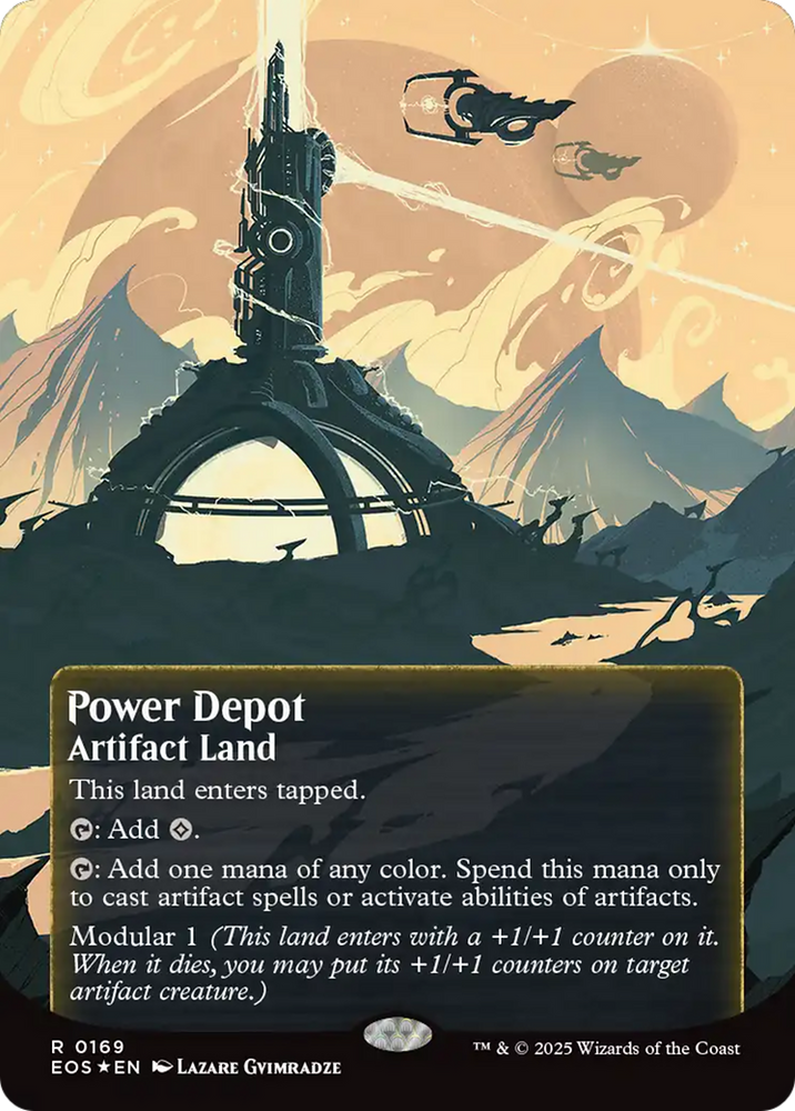 Power Depot (0169) (Borderless) (Galaxy Foil) [Edge of Eternities: Stellar Sights]