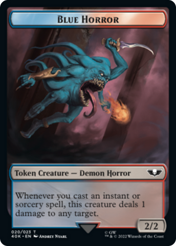 Spawn // Blue Horror Double-sided (Surge Foil) [Warhammer 40,000 Tokens]
